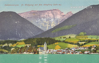 St. Wolfgang mit dem Schafberg - Oesterreich - alte historische Fotos Ansichten Bilder Aufnahmen Ansichtskarten 