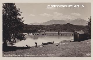 St. Kanzian, Strandbad Amerika am Klopeinersee - St. Kanzian am Klopeiner See - alte historische Fotos Ansichten Bilder Aufnahmen Ansichtskarten 