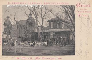 Wien am Praterspitz - Oesterreich - alte historische Fotos Ansichten Bilder Aufnahmen Ansichtskarten 