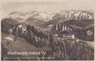 Semmering, Raxblick mit Südbahnhotel-Dependancen - alte historische Fotos Ansichten Bilder Aufnahmen Ansichtskarten 