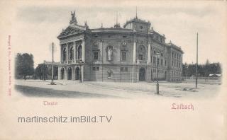 Laibach Theater - Slowenien - alte historische Fotos Ansichten Bilder Aufnahmen Ansichtskarten 