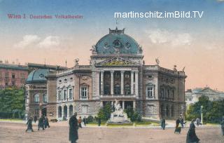 Wien, Deutsches Volkstheater - Oesterreich - alte historische Fotos Ansichten Bilder Aufnahmen Ansichtskarten 