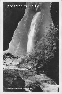 Lichtensteinklamm mit Schleierfall - Europa - alte historische Fotos Ansichten Bilder Aufnahmen Ansichtskarten 