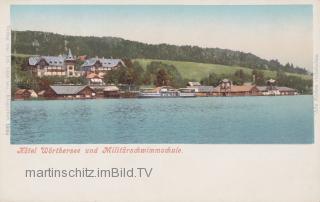 Klagenfurt, Hotel Wörthersee, Militärschwimmschule - alte historische Fotos Ansichten Bilder Aufnahmen Ansichtskarten 