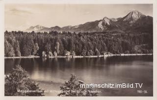 Magdalenensee mit Blick auf den Mittagskogel - Villach - alte historische Fotos Ansichten Bilder Aufnahmen Ansichtskarten 