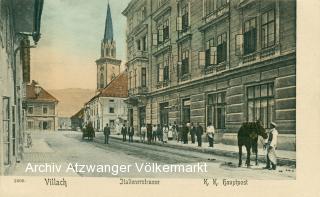 Villach Italienerstrasse, K.K. Hauptpost - Italiener Straße - alte historische Fotos Ansichten Bilder Aufnahmen Ansichtskarten 