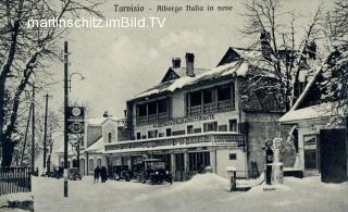 Tarvis, Ristorante Albergo und ESSO- Tankstelle - Udine - alte historische Fotos Ansichten Bilder Aufnahmen Ansichtskarten 