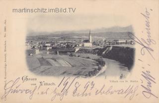 Villach, Ansicht von St. Martin - alte historische Fotos Ansichten Bilder Aufnahmen Ansichtskarten 