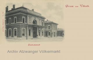 Villach Südbahnhof - Europa - alte historische Fotos Ansichten Bilder Aufnahmen Ansichtskarten 