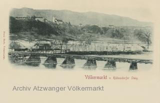 Völkermarkt, Draubrücke - Völkermarkt - alte historische Fotos Ansichten Bilder Aufnahmen Ansichtskarten 