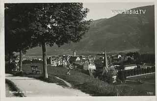 Spittal a. d. Drau mit evangel. Kirche - Spittal an der Drau - alte historische Fotos Ansichten Bilder Aufnahmen Ansichtskarten 