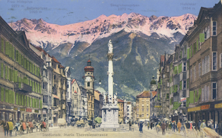 Innsbruck, Maria Theresienstrasse - alte historische Fotos Ansichten Bilder Aufnahmen Ansichtskarten 