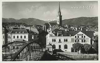 Alte Stadtbrücke mit Blick auf den Hauptplatz - alte historische Fotos Ansichten Bilder Aufnahmen Ansichtskarten 