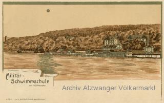 Klagenfurt, Militär-Schwimmschule - alte historische Fotos Ansichten Bilder Aufnahmen Ansichtskarten 