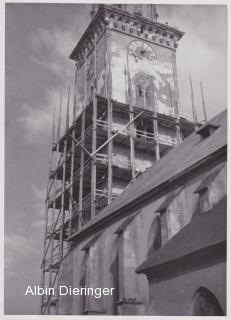 Stadtpfarrkirche St. Jakob, Kirchturmsanierung - Kärnten - alte historische Fotos Ansichten Bilder Aufnahmen Ansichtskarten 