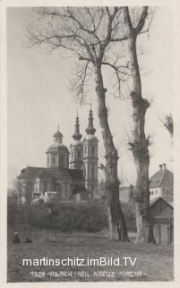 Kreuzkirche vom linken Drauufer - Villach(Stadt) - alte historische Fotos Ansichten Bilder Aufnahmen Ansichtskarten 