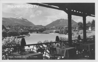 Ausblick von der Terrasse Hotel Mosser - Villach(Stadt) - alte historische Fotos Ansichten Bilder Aufnahmen Ansichtskarten 
