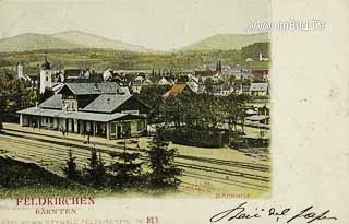 Bahnhof in Feldkirchen - Feldkirchen - alte historische Fotos Ansichten Bilder Aufnahmen Ansichtskarten 