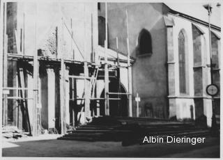 Stadtpfarrkirche St. Jakob, Kirchturmsanierung    - Villach-Innere Stadt - alte historische Fotos Ansichten Bilder Aufnahmen Ansichtskarten 
