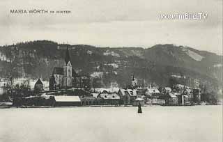 Maria Wörth im Winter - Kärnten - alte historische Fotos Ansichten Bilder Aufnahmen Ansichtskarten 