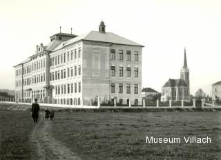 Die neue Bürgerschule von 1907 - Villach(Stadt) - alte historische Fotos Ansichten Bilder Aufnahmen Ansichtskarten 
