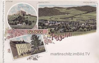 3 Bild Litho Karte - Pöggstall - Niederösterreich - alte historische Fotos Ansichten Bilder Aufnahmen Ansichtskarten 