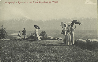 Ausflug auf die Ruine Landskron - Villach(Stadt) - alte historische Fotos Ansichten Bilder Aufnahmen Ansichtskarten 