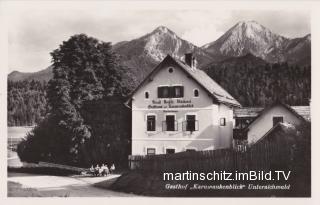 Unteraichwald, Gasthof Karawankenblick - Finkenstein am Faaker See - alte historische Fotos Ansichten Bilder Aufnahmen Ansichtskarten 