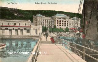 Portorose, Palace Hotel, Cur Casino - Pirian (Pirano) / Piran - alte historische Fotos Ansichten Bilder Aufnahmen Ansichtskarten 
