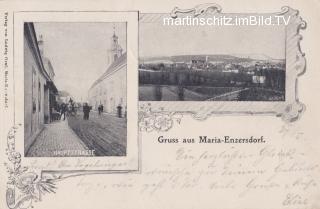 2 Bild Litho Karte - Maria Enzersdorf - Niederösterreich - alte historische Fotos Ansichten Bilder Aufnahmen Ansichtskarten 