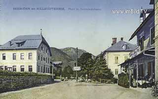 Seeboden - Platz mit Gemeindebau - alte historische Fotos Ansichten Bilder Aufnahmen Ansichtskarten 