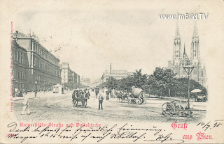 Universität Wien und Votivkirche - alte historische Fotos Ansichten Bilder Aufnahmen Ansichtskarten 