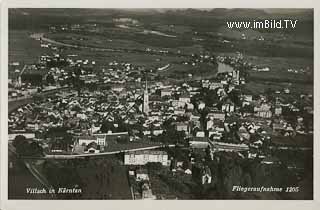 Fliegeraufnahme Villach - alte historische Fotos Ansichten Bilder Aufnahmen Ansichtskarten 