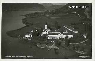 Luftbildaufnahme von Ossiach - alte historische Fotos Ansichten Bilder Aufnahmen Ansichtskarten 