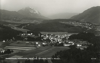 Fernaufnahme mit Dobratsch - Kärnten - alte historische Fotos Ansichten Bilder Aufnahmen Ansichtskarten 