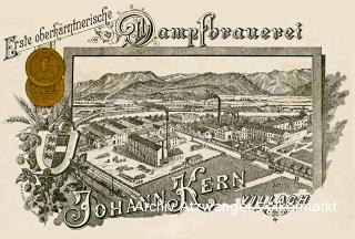 Villach, Erste Oberkärntner Dampfbrauerei  - Oesterreich - alte historische Fotos Ansichten Bilder Aufnahmen Ansichtskarten 