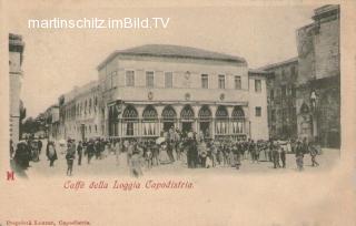 Capodistria, Cafe della Loggia  - alte historische Fotos Ansichten Bilder Aufnahmen Ansichtskarten 