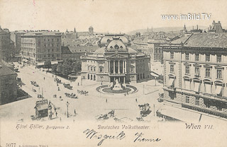Volkstheater und Burggasse - alte historische Fotos Ansichten Bilder Aufnahmen Ansichtskarten 