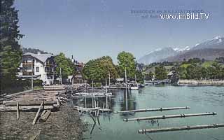 Seebrücke und Steiner in Seeboden - Spittal an der Drau - alte historische Fotos Ansichten Bilder Aufnahmen Ansichtskarten 