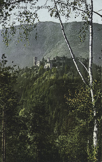 Ruine Landskron aus Richtung St. Magdalen - Kärnten - alte historische Fotos Ansichten Bilder Aufnahmen Ansichtskarten 