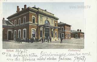 Südbahnhof - Hauptbahnhof - Oesterreich - alte historische Fotos Ansichten Bilder Aufnahmen Ansichtskarten 