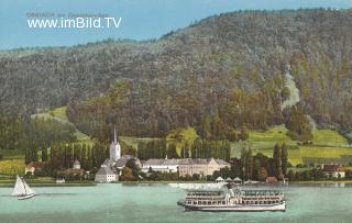 Ossiach mit Dampfer Landskron - Oesterreich - alte historische Fotos Ansichten Bilder Aufnahmen Ansichtskarten 