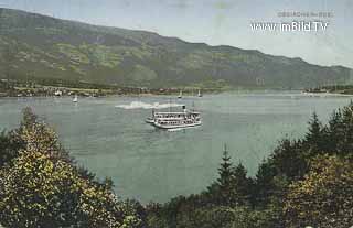 Dampfer Landskron vor St. Urban - Kärnten - alte historische Fotos Ansichten Bilder Aufnahmen Ansichtskarten 