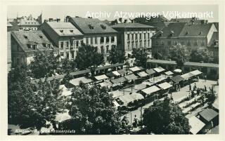 Klagenfurt Benediktinerblatz - Oesterreich - alte historische Fotos Ansichten Bilder Aufnahmen Ansichtskarten 