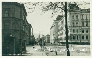 Villach Schulstrasse - Oesterreich - alte historische Fotos Ansichten Bilder Aufnahmen Ansichtskarten 