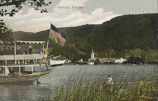 Dampfer Landskron vor Ossiach - Oesterreich - alte historische Fotos Ansichten Bilder Aufnahmen Ansichtskarten 