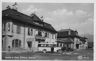 Bahnhof Spittal an der Drau - Oesterreich - alte historische Fotos Ansichten Bilder Aufnahmen Ansichtskarten 