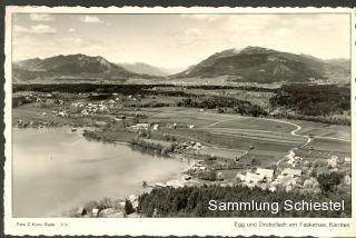 Blick nach Egg und Drobollach - Villach - alte historische Fotos Ansichten Bilder Aufnahmen Ansichtskarten 