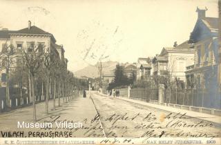 In der Peraustraße - Villach(Stadt) - alte historische Fotos Ansichten Bilder Aufnahmen Ansichtskarten 