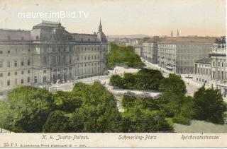 Justizpalast - Schmerlingplatz - Reichsratstrasse - Europa - alte historische Fotos Ansichten Bilder Aufnahmen Ansichtskarten 